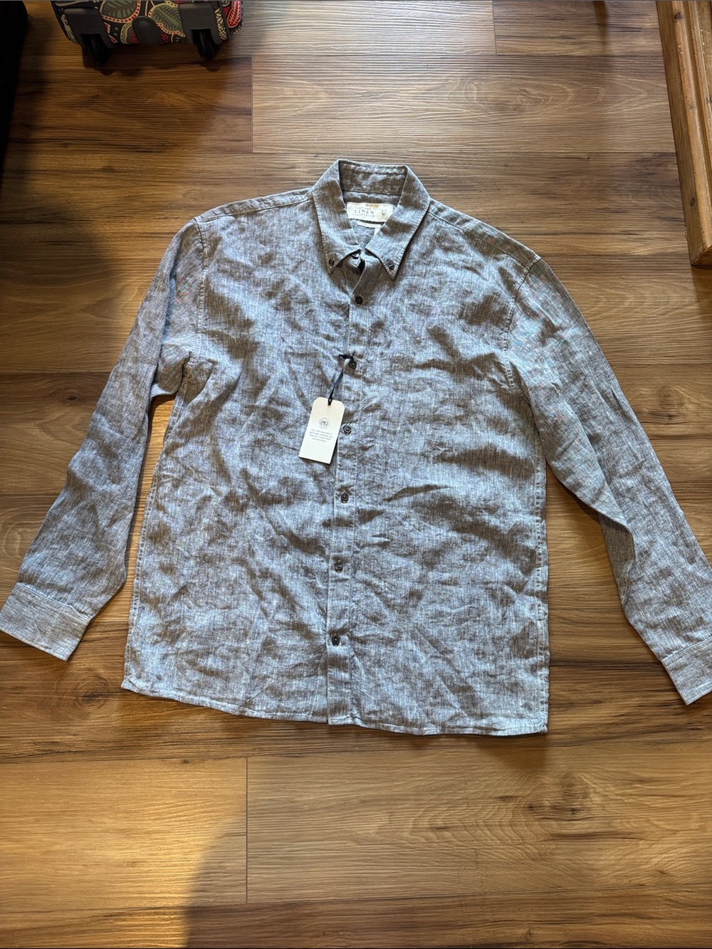Abercrombie & Fitch Men's Casual Button-Down Shirt - Gray